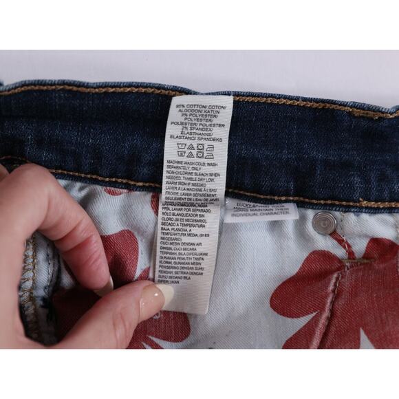 Lucky Brand Women's Brooke Capri Skinny Jeans Dark Wash Blue Sz 4 / 27 - Picture 4 of 11